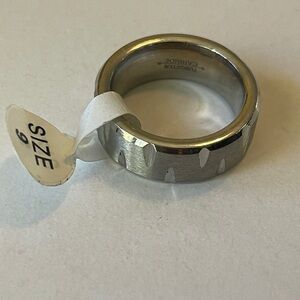 Silver Tungsten Carbide Ring